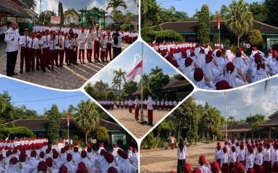 Upacara Bendera Rutin setiap Hari Senin dan Penyerahan Juara HUT RI ke-81 di MIN 1 Blitar